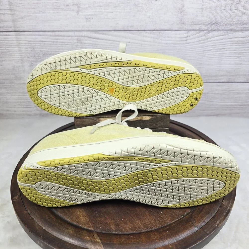 Vintage Vans Compel Y2K Chunky Skateboarding Sneaker Yellow Suede Sz 7.5 Grunge